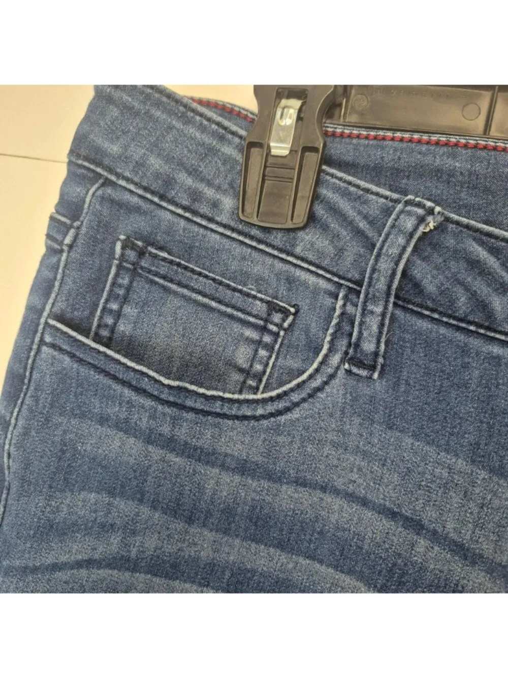 Cello Womens High Rise Skinny Blue Jeans Stretch Denim Size 14 - Picture 6 of 8